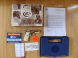 COLT GOVERNMENT 380 CAL. BRITE NICKEL, LIKE NEW IN BOX [SOLD PENDING FUNDS] - 1 of 2