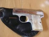BROWNING BELGIUM 25 AUTO, BRITE NICKEL, WITH GOLD TRIGGER, COMES WITH BROWNING ZIPPERED POUCH [SOLD PENDING FUNDS] - 2 of 2