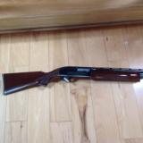 REMINGTON 1100, 12 GA. HIGH GLOSS WALNUT WITH WHITE DIAMOND IN PISTOL GRIP CAP, CHOICE OF 26" IC, VR. OR 28"
MOD., VENT RIB, 99%
COND. - 1 of 6