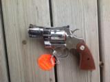 COLT PYTHON 357 MAG. 2 1/2" BRIGHT STAINLESS NEW UNFIRED, UNTURNED IN BOX [SOLD PENDING FUNDS] - 2 of 3