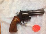 COLT PYTHON 357 MAGNUM, 4" BLUE, NEW UNFIRED, UNTURNED, 100% COND. IN BOX, MFG. 1975 [SOLD PENDING FUNDS] - 2 of 3