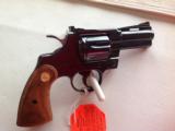 COLT PYTHON 357 MAG.,
{3" COMBAT PYTHON"} "ROYAL BLUE" NEW UNFIRED UNTURNED IN BOX. "HOLY GRAIL" OF THE PYTHONS - 3 of 7