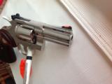 COLT PYTHON 357 MAG. [RARE 3" BRIGHT NICKEL COMBAT PYTHON], NEW UNFIRED, UNTURNED, IN BOX WITH OWNERS MANUAL, ETC. [SOLD PENDING FUNDS] - 4 of 7