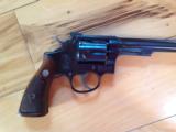 SMITH & WESSON K-22 MASTERPIECE [PRE-17] 22 LR., 6" BLUE IN GOLD BOX, 99% COND. [SOLD PENDING FUNDS] - 3 of 7