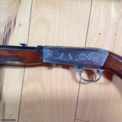 BROWNING BELGIUM TAKEDOWN, 22 LR. GRADE 2, MFG. 1966,COME WITH BROWINGCASE PICTURED IN HOMER TYLERS BOOK, [HAS BRASS TRIM AROUND BOTH SIDES] - Image 3 of 11