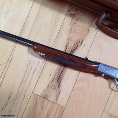 BROWNING BELGIUM TAKEDOWN, 22 LR. GRADE 2, MFG. 1966,COME WITH BROWINGCASE PICTURED IN HOMER TYLERS BOOK, [HAS BRASS TRIM AROUND BOTH SIDES] - Image 4 of 11