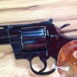 COLT PYTHON 357 MAGNUM, 4" BLUE, MFG. 1966,UNTURNED, NO TURN RING, NEW COND. IN BOX [SOLD PENDING FUNDS] - 6 of 7