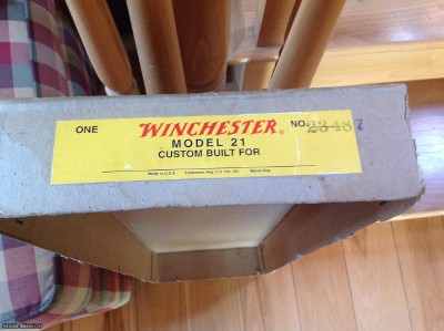 WINCHESTER 21 CUSTOM PIGEONGRADE, 410 GA. 21-6 FACTORY ENGRAVED, 4X FANCY, WALNUT, RARE ONLY 65 TOTAL 410 GA. MFG. 1948, NEW UNFIRED IN THE BOX - Image 14 of 15