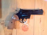 COLT PYTHON 357 MAGNUM 4" ROYAL BLUE, MFG. 1992,, NEW 100% COND.APPEARS UNFIRED IN THE BOX- 2 of 6