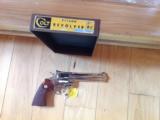 COLT PYTHON 357 MAGNUM, 6" BRITE NICKEL, MFG. 1972, NEW UNFIRED, NO TURN RING, 100% COND. IN BOX [SOLD PENDING FUNDS] - 2 of 6
