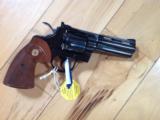 COLT PYTHON 357 MAGNUM, 4" "ROYAL BLUE", MFG. 1979, APPEARS UNFIRED WITH NO TURN RING, IN THE BOX [SOLD PENDING FUNDS] - 2 of 4