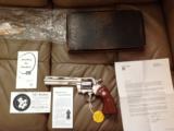 COLT PYTHON 357 MAGNUM, 6" BRITE NICKEL, MFG. 1968, NEW UNFIRED, UNTURNED IN BOX - 1 of 3