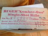 RUGER #1, 45-70 CAL. NEW UNFIRED 100% COND. IN THE BOX - 8 of 8