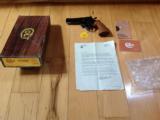 COLT PYTHON 357 MAGNUM 4" BLUE, MFG. 1976, APPEARS UNFIRED WITH NO CYLINDER TURN RING, 100% COND. IN BOX - 1 of 3