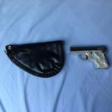 BROWNING "BABY" 25 AUTO, BRITE NICKEL NEW UNFIRED, 100% COND. IN ZIPPER POUCH - 1 of 4