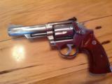 SMITH & WESSON M-66-1, 357 MAGNUM, 4" STAINLESS, TARGET GRIP, ALL FACTORY ORIGINAL, AND IN EXCELLENT CONDITION. - 1 of 2