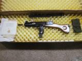 UZI 9MM, AMERICAN ARMED FORCES COMMERATIVE #7 OF 400 MFG, NEW UNFIRED WITH
GLASS TOP PRESENTATION CASE - 2 of 14