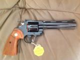 COLT PYTHON 357 MAGNUM, 6" "ROYAL BLUE", NEW APPEARS FACTORY TEST FIRED ONLY, 100% COND. MFG. 1980, IN BOX - 2 of 3
