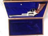 SMITH & WESSON M-57 NO DASH, 41 MAGNUM, 8 3/8" BARREL, BRITE NICKEL, NEW UNFIRED IN WOOD PRESENTATION BOX WITH CLEANING TOOLS - 1 of 7