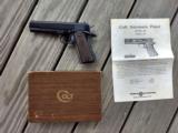 COLT SUPER 38 AUTOMATIC PISTOL, GOVERNMENT MODEL, MFG. 1968, LIKE NEW IN BOX WITH OWNERS MANUAL - 1 of 4