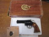 COLT DIAMONDBACK 22 LR., 4" BLUE, NEW UNFIRED, UNTURNED, NEW IN BOX, WITH OWNRES MANUAL, HANG TAG, COLT LETTER, ETC. - 1 of 6