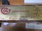 COLT DIAMONDBACK 22 LR., 4" BLUE, NEW UNFIRED, UNTURNED, NEW IN BOX, WITH OWNRES MANUAL, HANG TAG, COLT LETTER, ETC. - 6 of 6