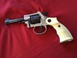 GECADO, 22 LR., 6 SHOT DOUBLE ACTION REVOLVER, 3 1/2" BARREL, 2 TONE FINISH, CHROME FRAME, BLUE BARREL, MFG. IN GERMANY - 1 of 2