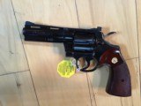 COLT PYTHON 357 MAGNUM, 4" BLUE, MFG. 1978, NEW UNFIRED, UNTURNED 100% COND. IN THE BOX - 3 of 3