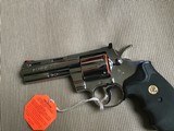 COLT PYTHON 357 MAGNUM, 4" BRIGHT STAINLESS, NEW UNFIRED IN BOX WITH OWNERS MANUAL, HANG TAG, COLT LETTER, ETC. - 2 of 7