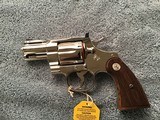 COLT PYTHON 357 MAGNUM, 2 1/2" BRIGHT NICKEL MFG. 1968, NEW UNTURNED, UNFIRED, 100% COND. IN THE BOX - 3 of 5