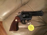 COLT PYTHON 357 MAGNUM, 4” BLUE, MFG. 1975, NEW, UNFIRED, UNTURNED, 100% COND. IN THE BOX - 6 of 7