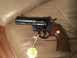 COLT PYTHON 357 MAGNUM, 4” BLUE, MFG. 1975, NEW, UNFIRED, UNTURNED, 100% COND. IN THE BOX - 7 of 7