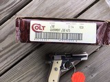 COLT GOVERNMENT 380 CAL. BRIGHT NICKEL, NEW UNFIRED, 100% COND. IN THE BOX - 4 of 4