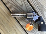 COLT PYTHON 357 MAGNUM, 4" STAINLESS, NEW UNFIRED, NO TURN LINE, 100% COND. IN THE COLT PICTURE BOX - 3 of 7