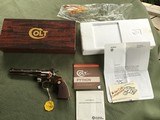 COLT PYTHON 357 MAGNUM, 6" BRIGHT NICKEL, NEW UNFIRED, UNTURNED, 100% COND. IN THE BOX - 1 of 4
