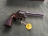 COLT PYTHON 357 MAGNUM, 6" BRIGHT NICKEL, NEW UNFIRED, UNTURNED, 100% COND. IN THE BOX - 2 of 4