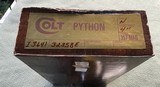 COLT PYTHON 357 MAGNUM, 4" BRIGHT NICKEL, NEW UNFIRED, UNTURNED 100% COND. IN THE BOXC - 6 of 6