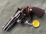 COLT PYTHON 357 MAGNUM, 4" BRIGHT NICKEL, NEW UNFIRED, UNTURNED 100% COND. IN THE BOXC - 4 of 6