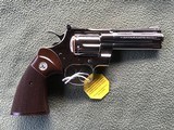 COLT PYTHON 357 MAGNUM, 4" BRIGHT NICKEL, NEW UNFIRED, UNTURNED 100% COND. IN THE BOXC - 2 of 6