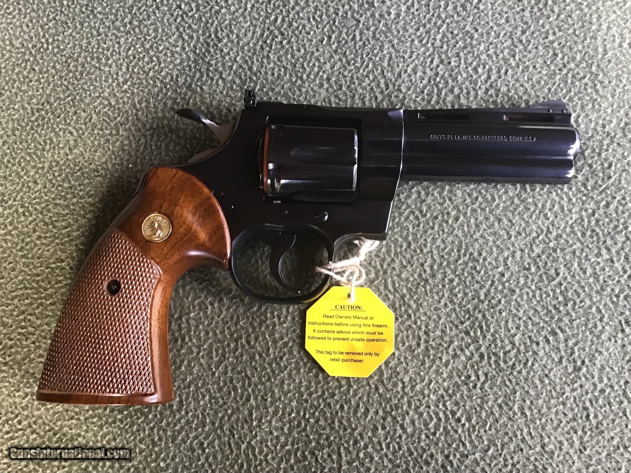 COLT PYTHON 357 MAGNUM, 4” BLUE, NEW UNFIRED, UNTURNED, 100% COND. MFG ...