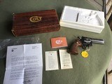 COLT PYTHON 357 MAGNUM, 4” BLUE, NEW UNFIRED, UNTURNED, 100% COND. MFG 1975 IN THE BOX - 1 of 6