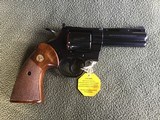 COLT PYTHON 357 MAGNUM, 4” BLUE, NEW UNFIRED, UNTURNED, 100% COND. MFG 1975 IN THE BOX - 2 of 6