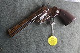 COLT PYTHON 357 MAGNUM 6” BRIGHT NICKEL, NEW UNFIRED, UNTURNED, 100% COND. MFG. 1977, IN THE BOX - 3 of 4