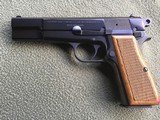 BROWNING HI POWER 9MM, MFG. 1966, RING HAMMER, APPEARS UNFIRED, 100% COND. COMES WITH ORIGINAL BROWNING ZIPPER CASE - 2 of 3