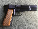BROWNING HI POWER 9MM, MFG. 1966, RING HAMMER, APPEARS UNFIRED, 100% COND. COMES WITH ORIGINAL BROWNING ZIPPER CASE - 3 of 3
