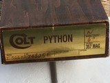 COLT PYTHON 357 MAGNUM, 6" BRIGHT NICKEL, MFG. 1977, NEW UNFIRED, UNTURNED 100% COND. IN THE BOX - 8 of 8
