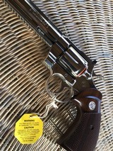 COLT PYTHON 357 MAGNUM, 6" BRIGHT NICKEL, MFG. 1977, NEW UNFIRED, UNTURNED 100% COND. IN THE BOX - 7 of 8