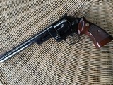 SMITH & WESSON 41 MAGNUM, MODEL 57-1, 8 3/8" BARREL, BLUE, AS NEW COND. IN S&W WOOD PRESENTATION CASE - 2 of 10