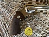 COLT PYTHON 357 MAGNUM, 6" BRIGHT NICKEL, NEW UNFIRED, UNTURNED, 100% COND. MFG. 1977, IN THE BOX - 2 of 8