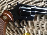 COLT PYTHON 357 MAGNUM 6" "ROYAL BLUE", NEW UNFIRED SINCE LEAVING THE COLT FACTORY, 100% COND.,MFG. 1981 IN THE COLT CUSTOM SHOP BOX - 4 of 11